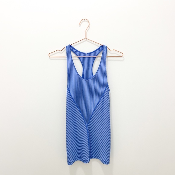 BLUE STRIPPED LULULEMON RACERBACK TANK SIZE 6